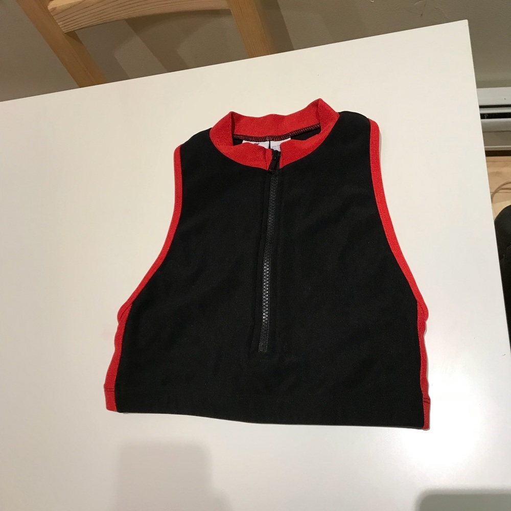 Vintage Racerback Zip Up Sports Bra
